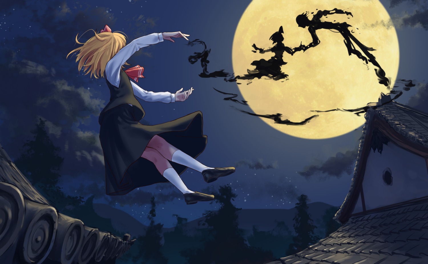 heels, landscape, roke_(taikodon), rumia, touhou