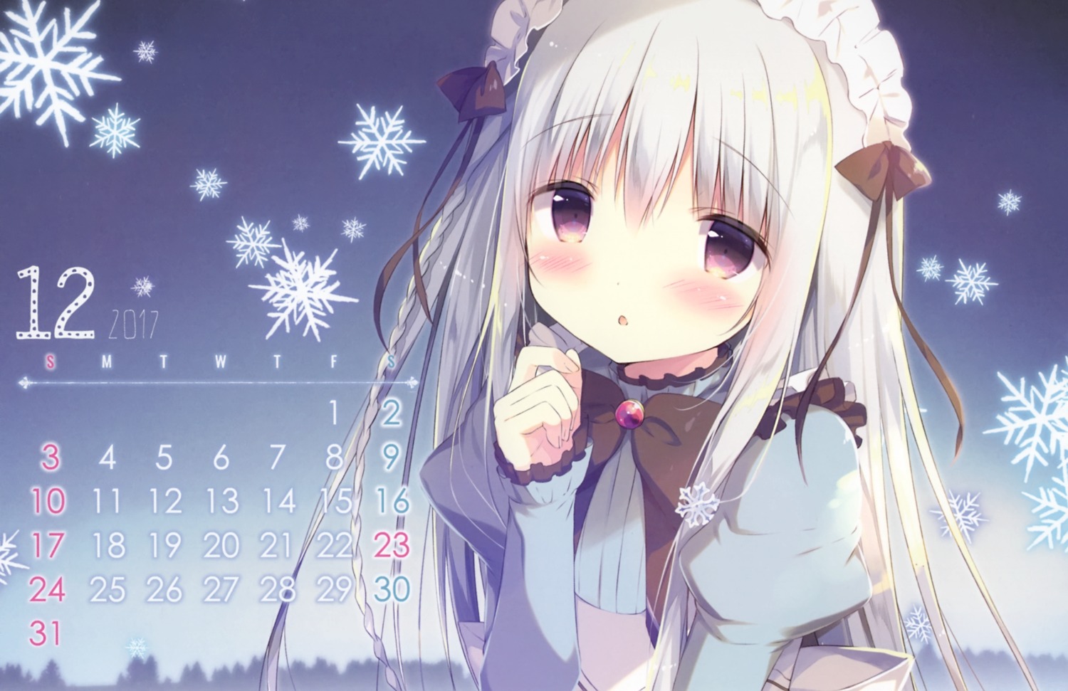 calendar, maid, miyohashi_koori, shiratama, shiratamaco, shugaten!_-sugarfull_tempering-