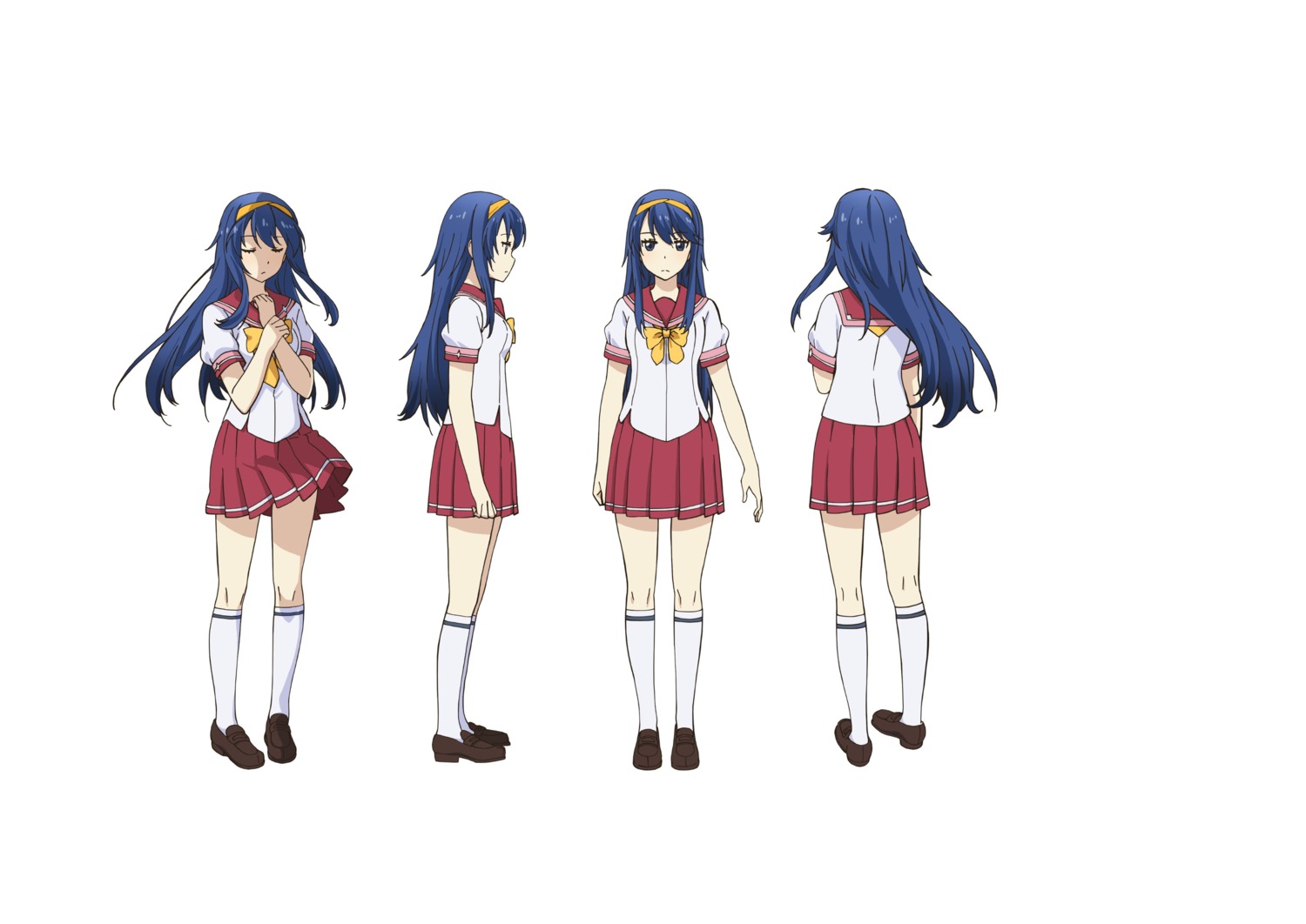 breast_hold, character_design, hatano_kanna, heels, kono_yo_no_hate_de_koi_wo_utau_shoujo_yu-no, seifuku, skirt_lift, tagme