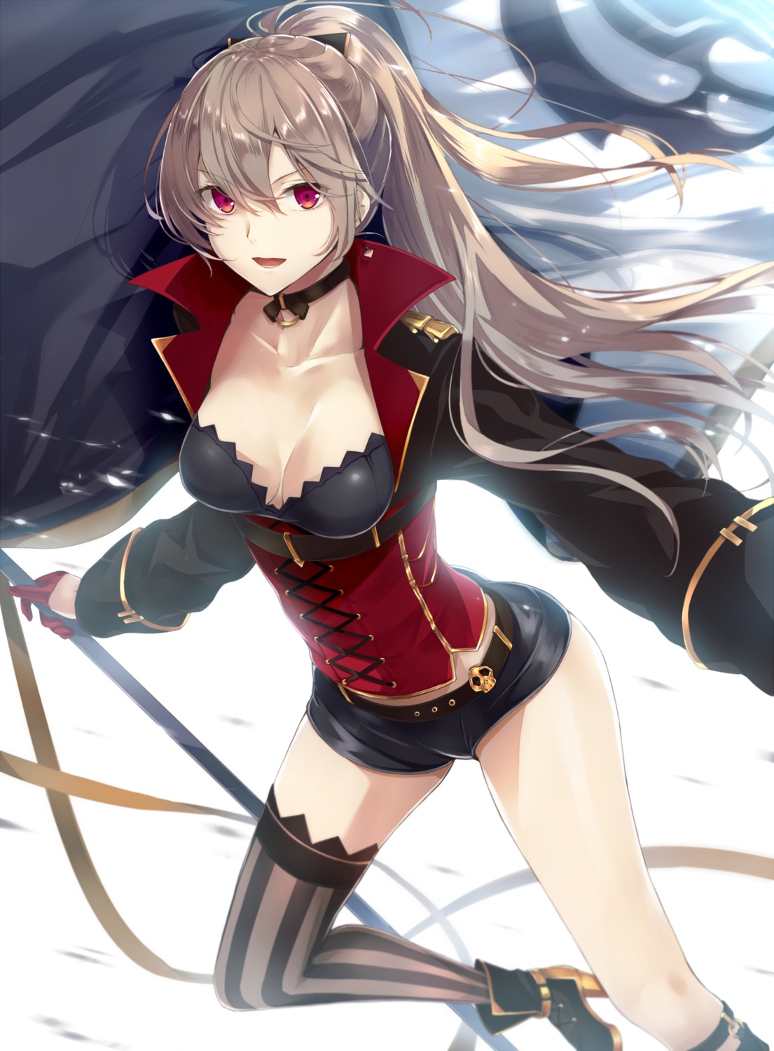 azur_lane, cleavage, dabadhi, heels, jean_bart_(azur_lane), thighhighs