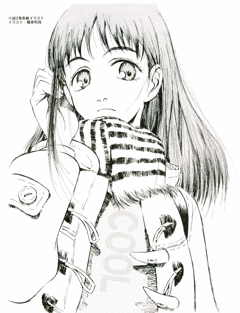 flcl, monochrome, ninamori_eri