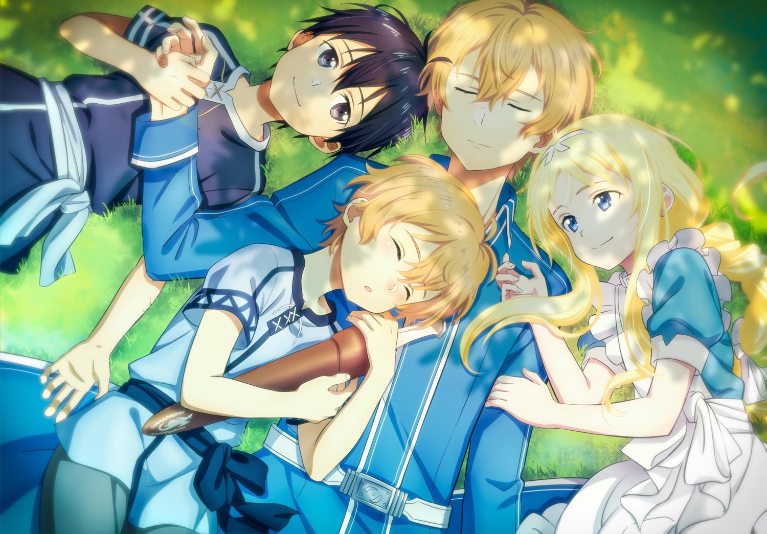 alice_zuberg, dress, eugeo, fcc, kirito, sword_art_online_alicization, weapon