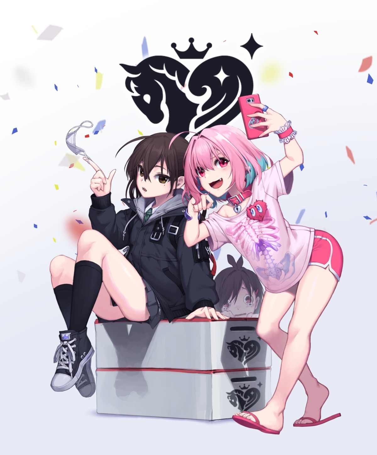 hansee, seifuku, sunazuka_akira, the_idolm@ster, the_idolm@ster_cinderella_girls, tsujino_akari, yumemi_riamu