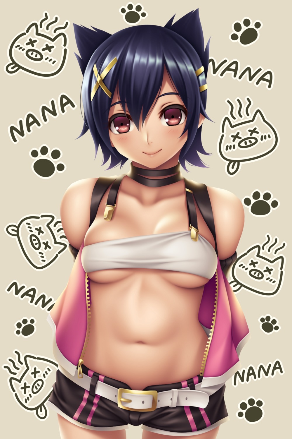 animal_ears, god_eater, god_eater_2, underboob, watanuki_kaname