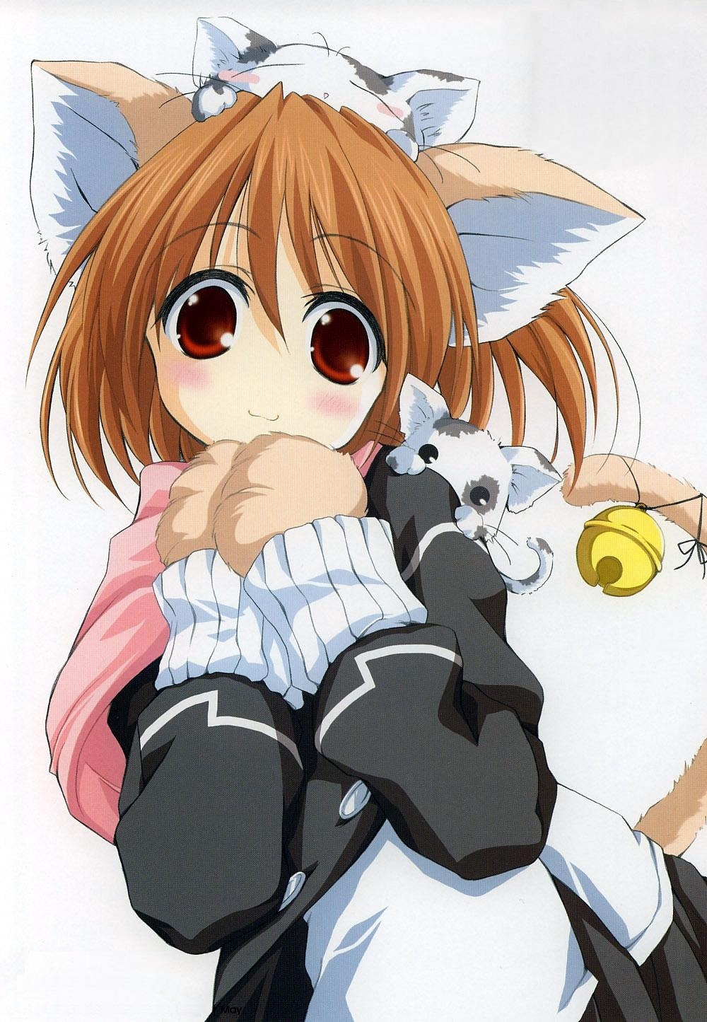 animal_ears, like_a_mint, maid, neko, nekomimi, tail, wakatsuki_sana
