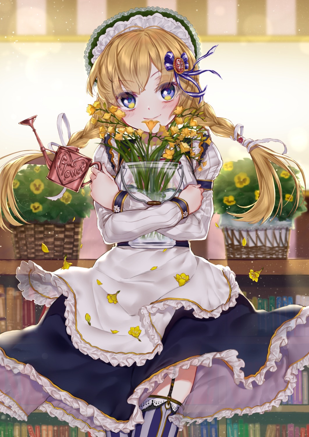 amatou_(artist), maid, stockings, thighhighs