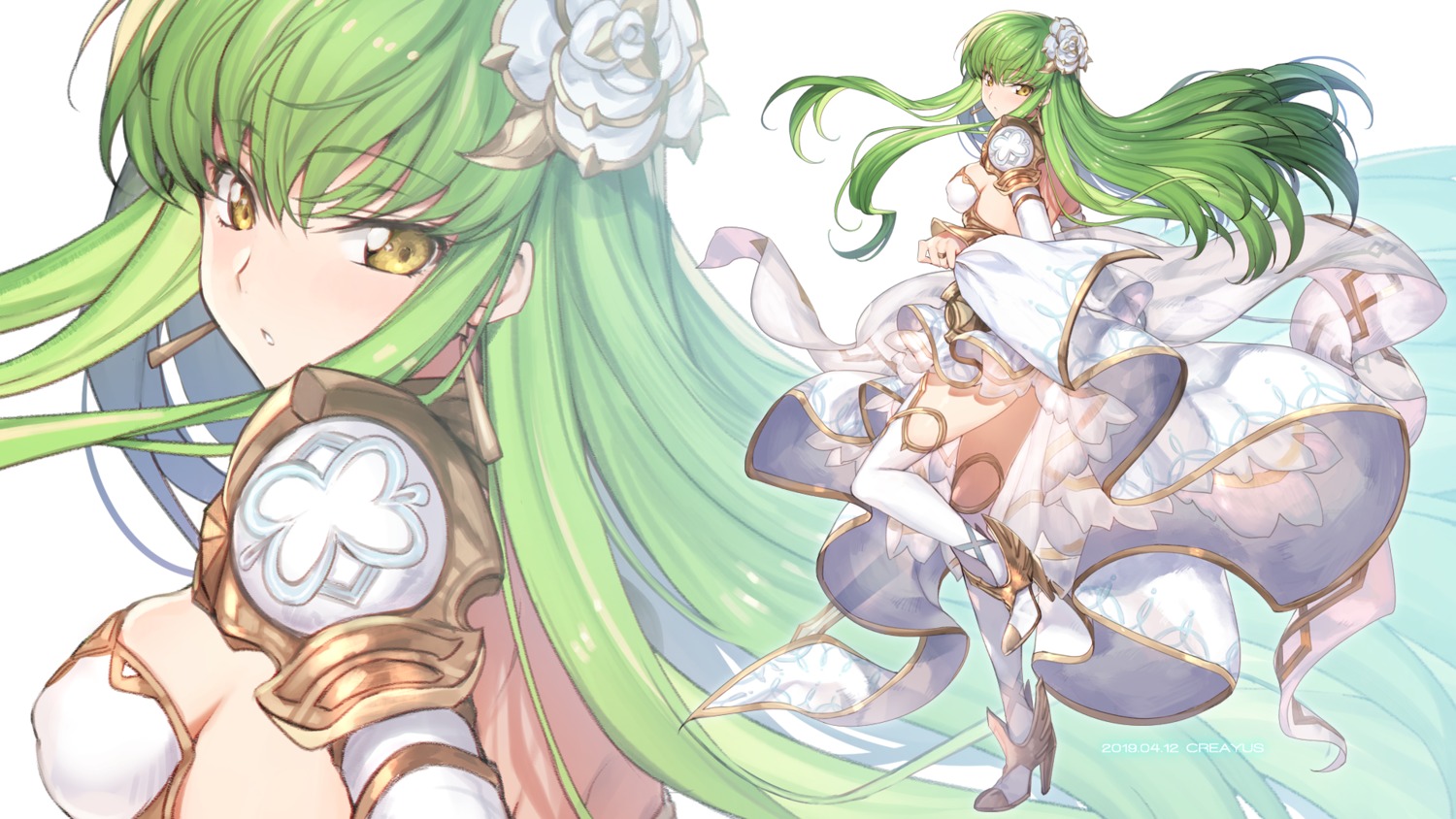 armor, c.c., code_geass, creayus, heels, tagme, thighhighs, wallpaper