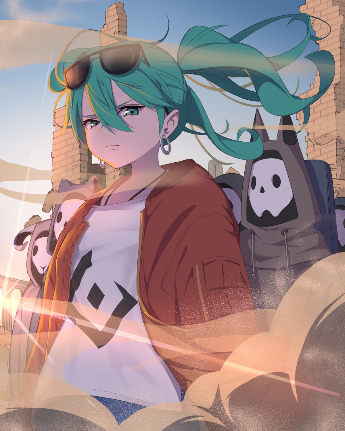 hatsune_miku, konbu_(hida123), megane, suna_no_wakusei_(vocaloid), vocaloid