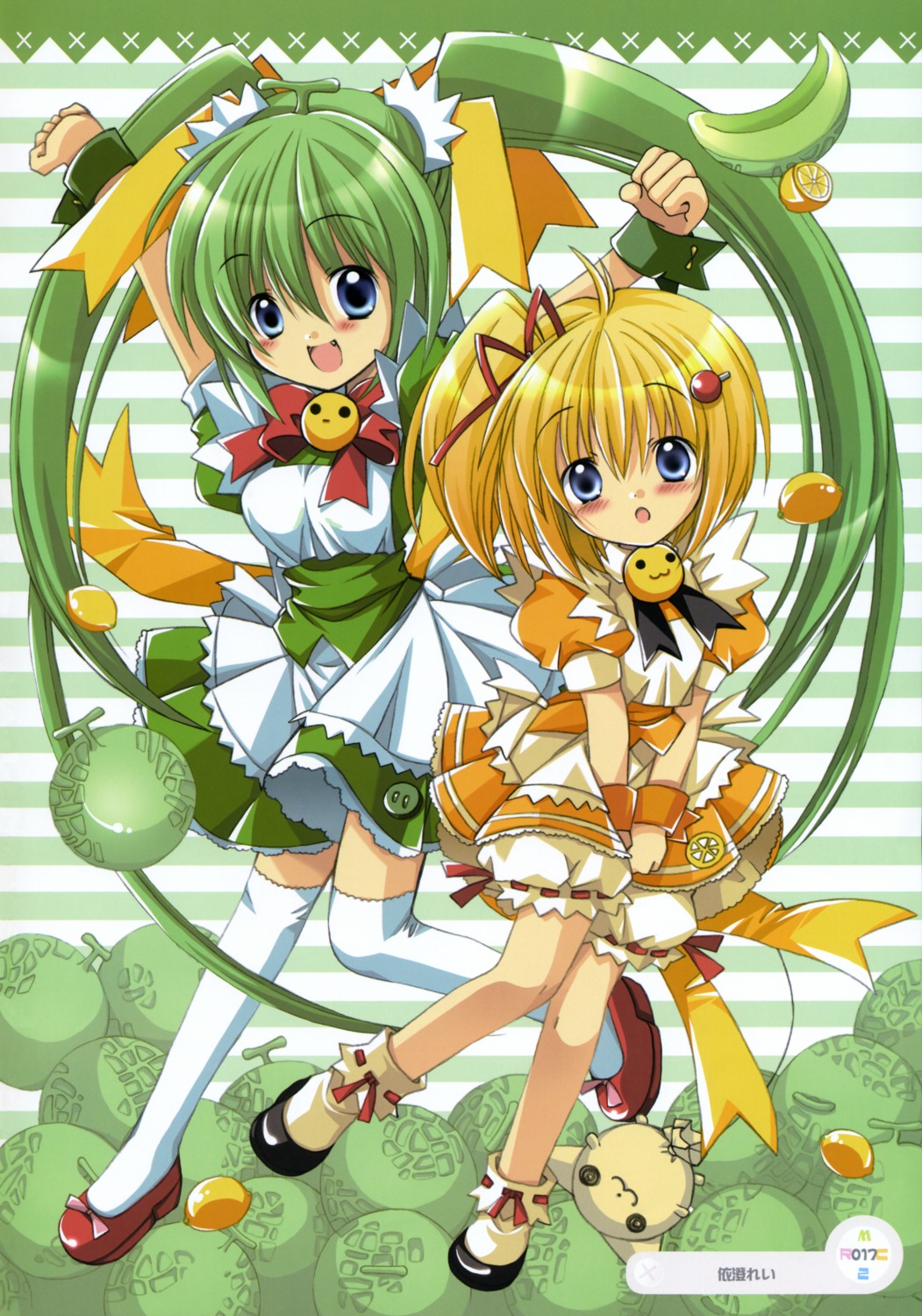 dress, izumi_rei, lemon-chan, maid, melon-chan, melonbooks, melongirls, thighhighs