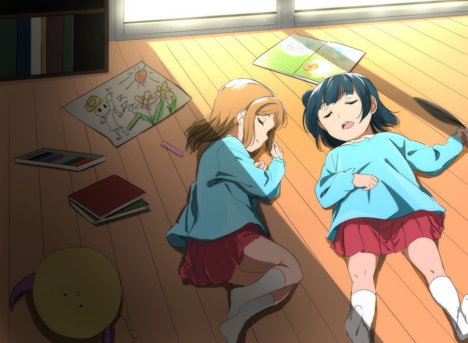 kunikida_hanamaru, love_live!_(series), love_live!_sunshine!!, seifuku, tsushima_yoshiko, vorupi