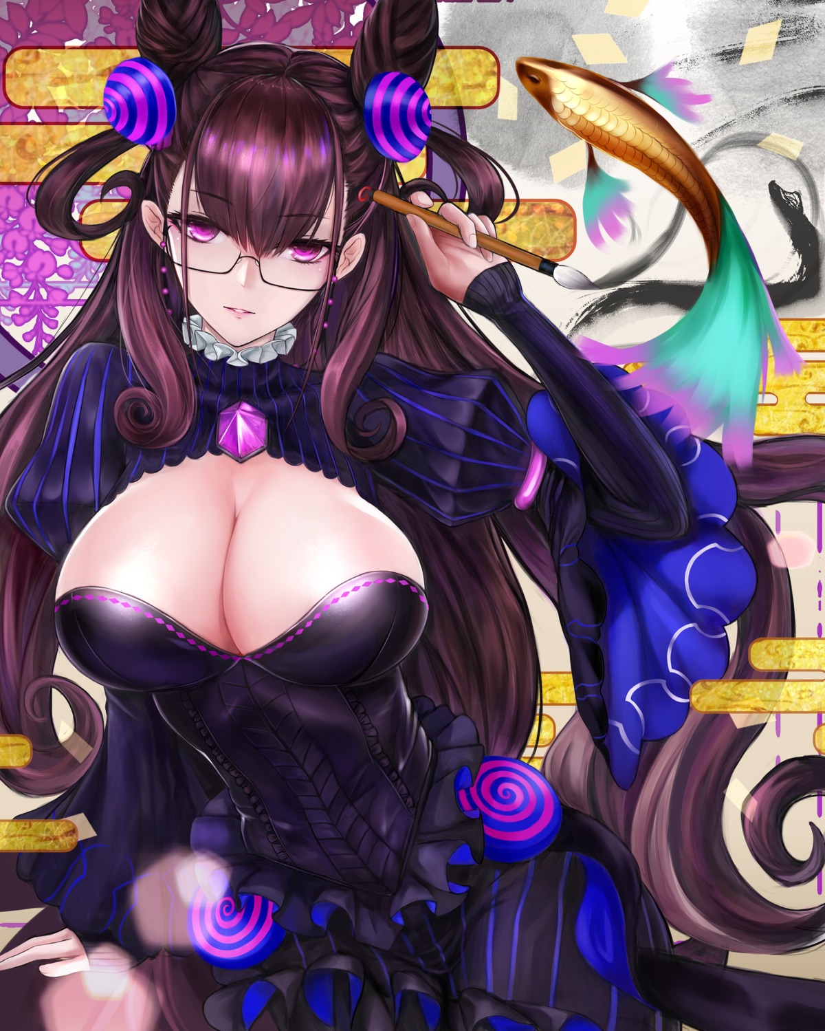 dress, fate/grand_order, megane, murasaki_shikibu_(fate), ytoy
