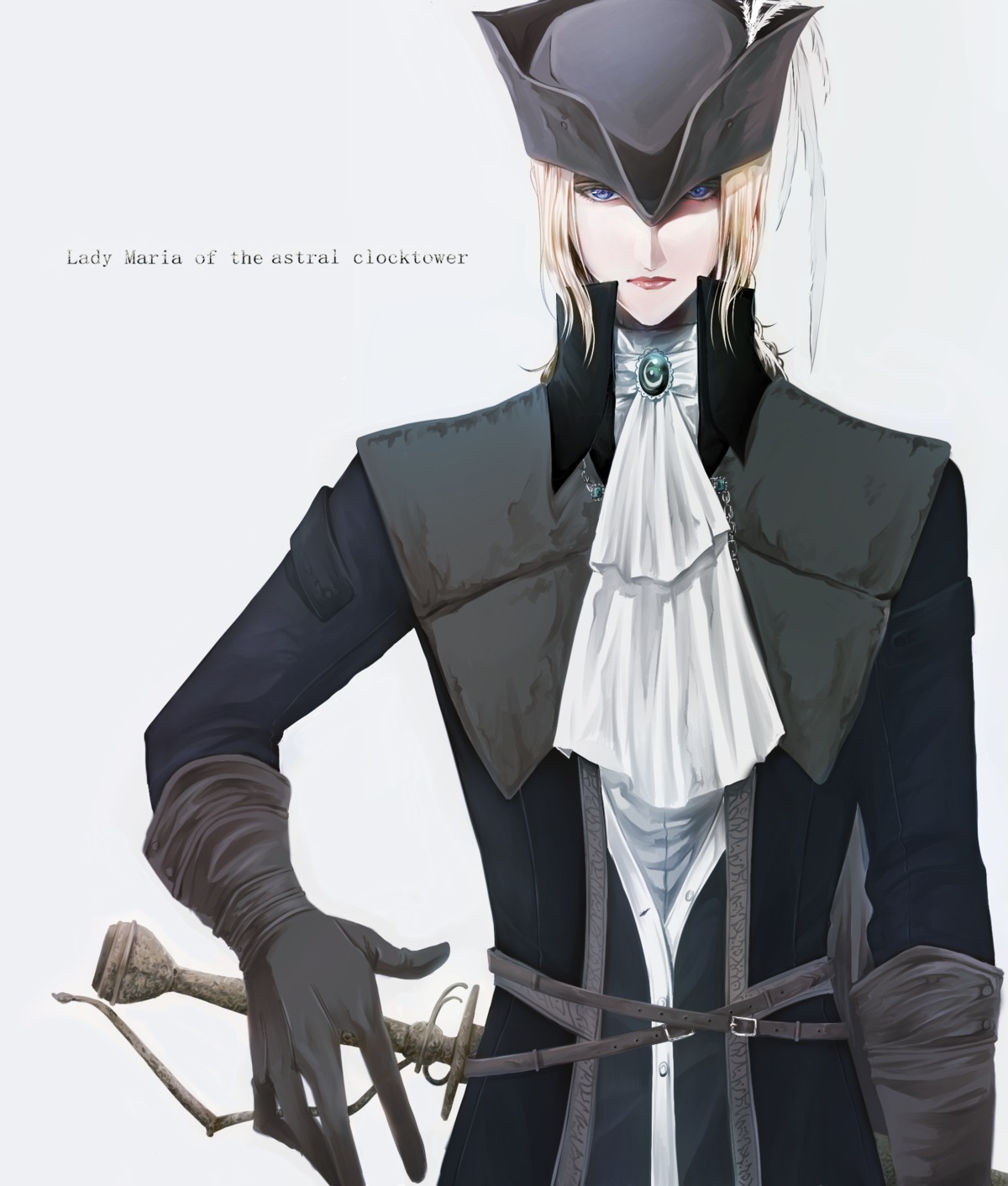 bloodborne, itsuki_(itsukiovo), lady_maria_of_the_astral_clocktower, sword