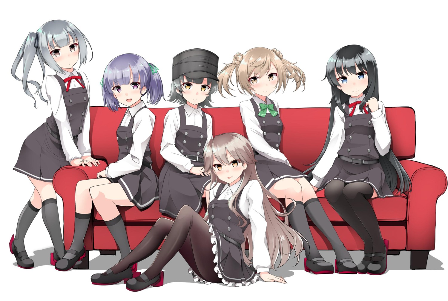 arare_(kancolle), arashio_(kancolle), asashio_(kancolle), heels, kantai_collection, kasumi_(kancolle), kirigakure_(kirigakure_tantei_jimusho), michishio_(kancolle)