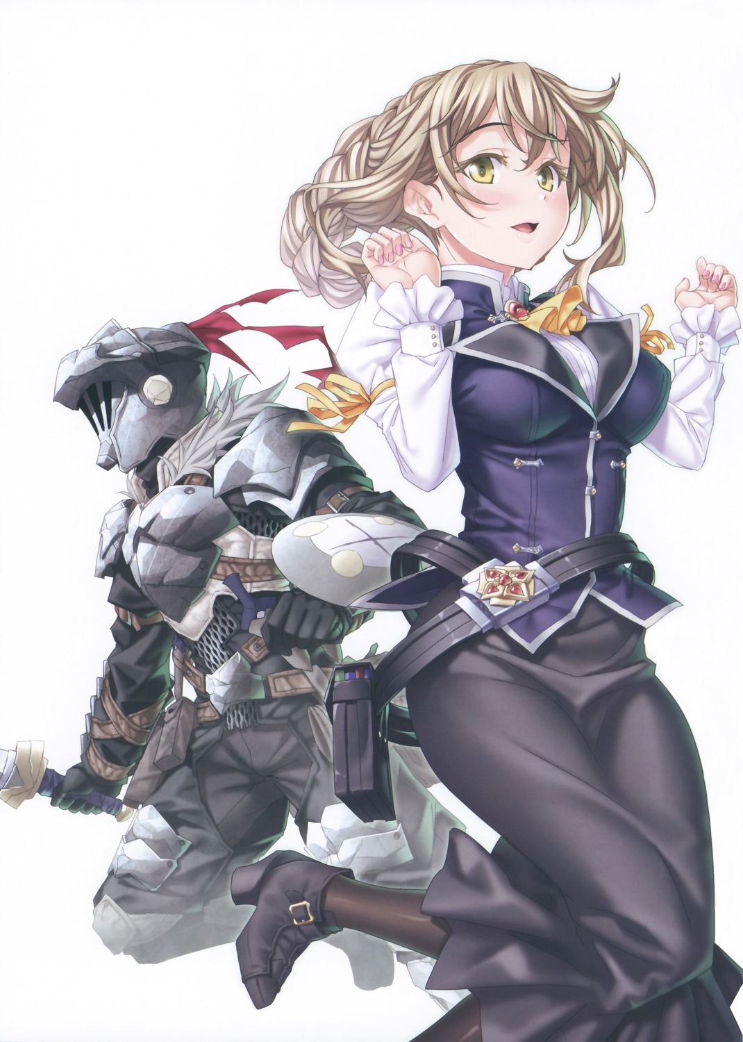 armor, goblin_slayer, goblin_slayer_(character), guild_girl, kannatsuki_noboru, sword, weapon