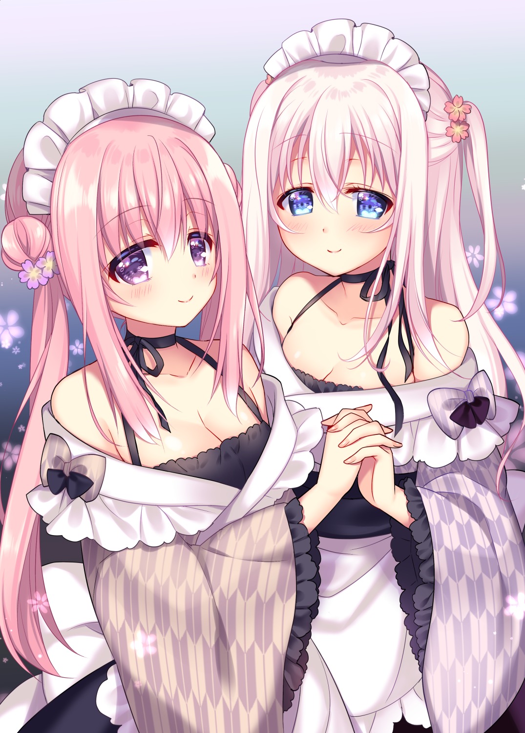 cleavage, kayura_yuka, maid, ringo_sui, sakurai_airi, sakurai_sakura, wa_maid