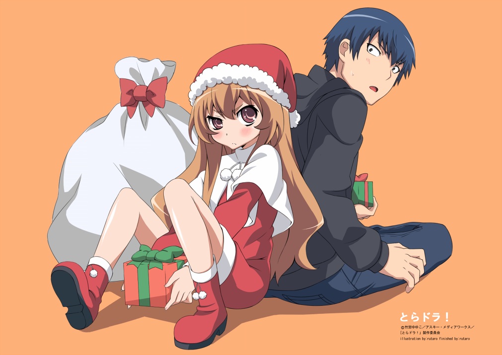 aisaka_taiga, christmas, rutarou, takasu_ryuuji, toradora!