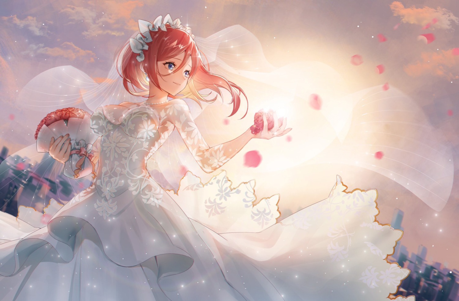 5-toubun_no_hanayome, dress, nakano_miku, sai_ichirou, see_through, wedding_dress