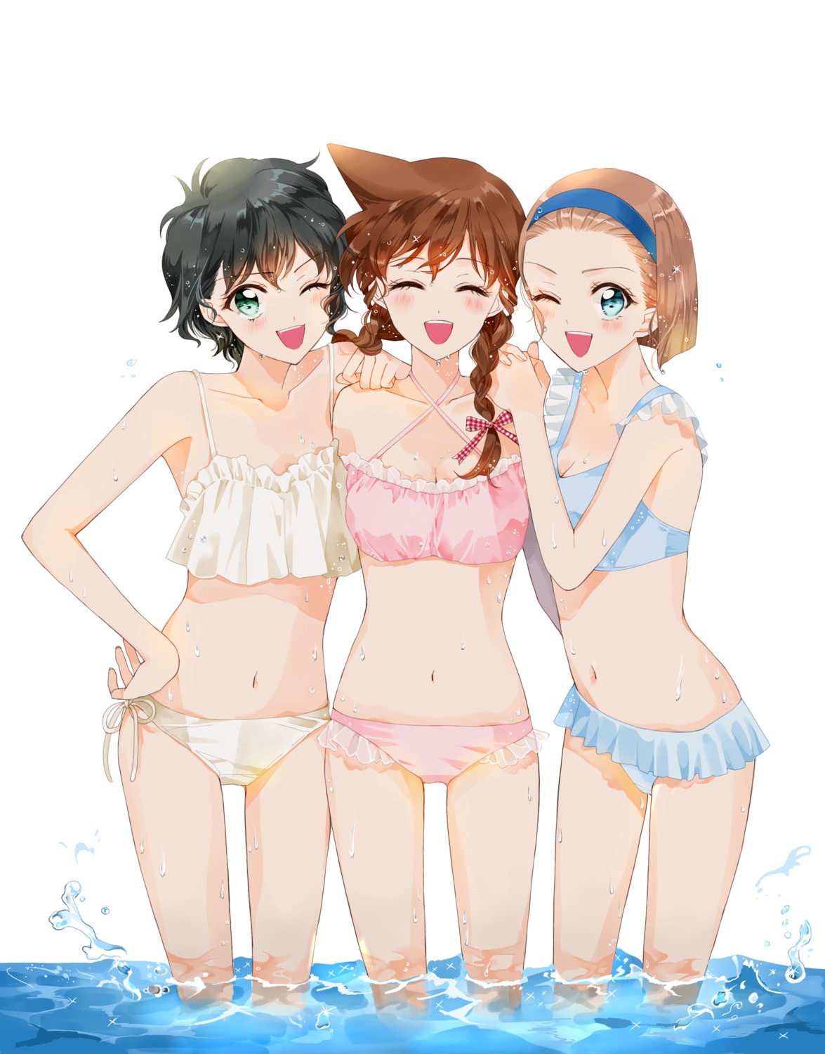 arch_lapin, bikini, cleavage, meitantei_conan, mouri_ran, sera_masumi, suzuki_sonoko, swimsuits