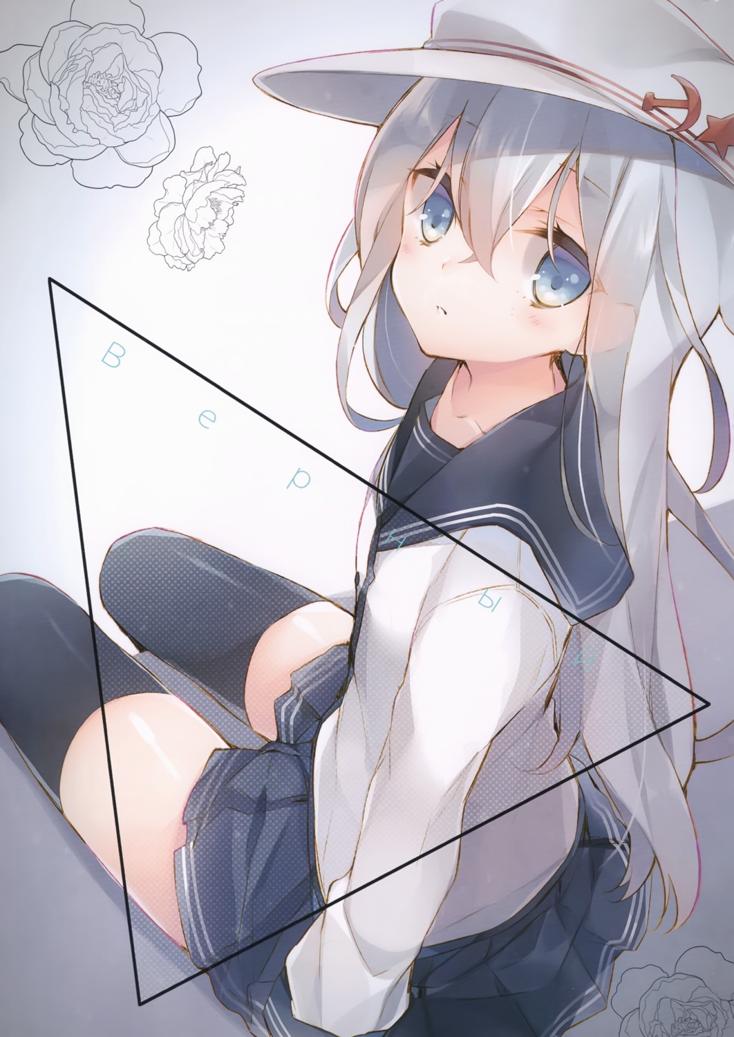 enomoto_hina, hibiki_(kancolle), kantai_collection, seifuku, thighhighs, verniy_(kancolle)