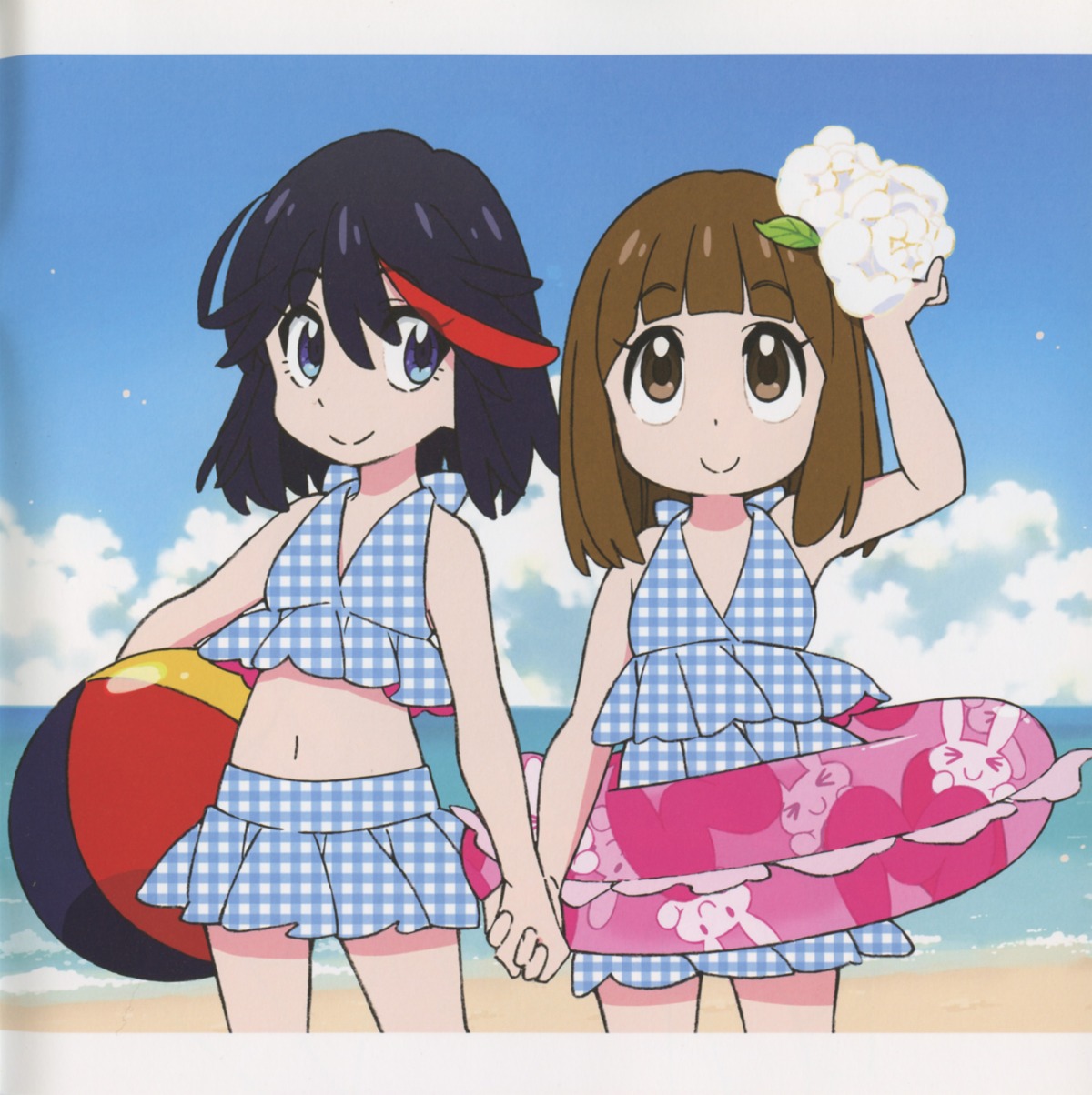 kill_la_kill, mankanshoku_mako, matoi_ryuuko, swimsuits, yamada_mako