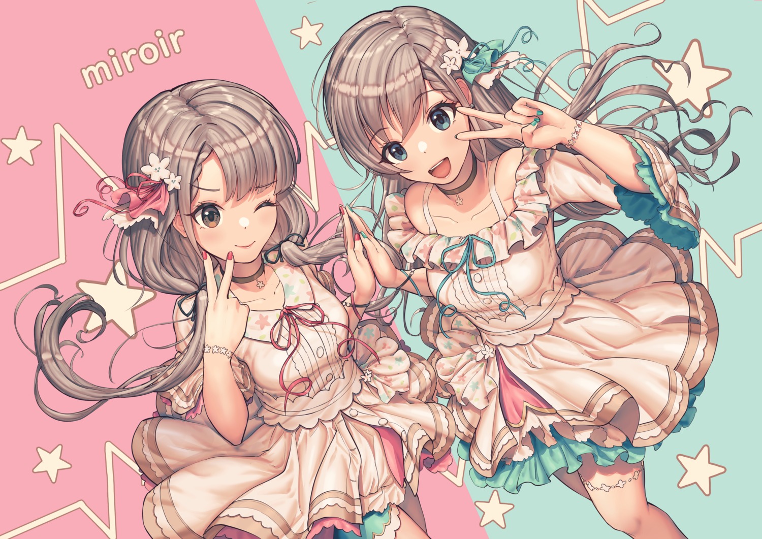 dress, hisakawa_hayate, hisakawa_nagi, mazeru_(oekaki1210), the_idolm@ster, the_idolm@ster_cinderella_girls