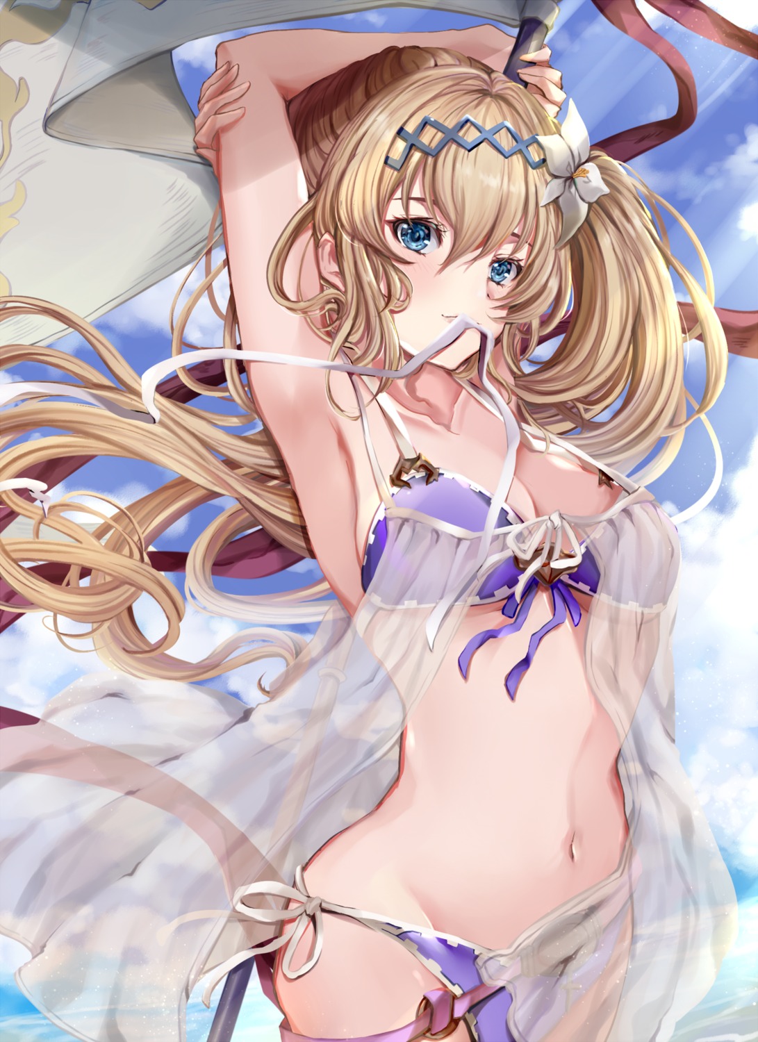 bikini, granblue_fantasy, hinahino, jeanne_d'arc, jeanne_d'arc_(granblue_fantasy), see_through, swimsuits