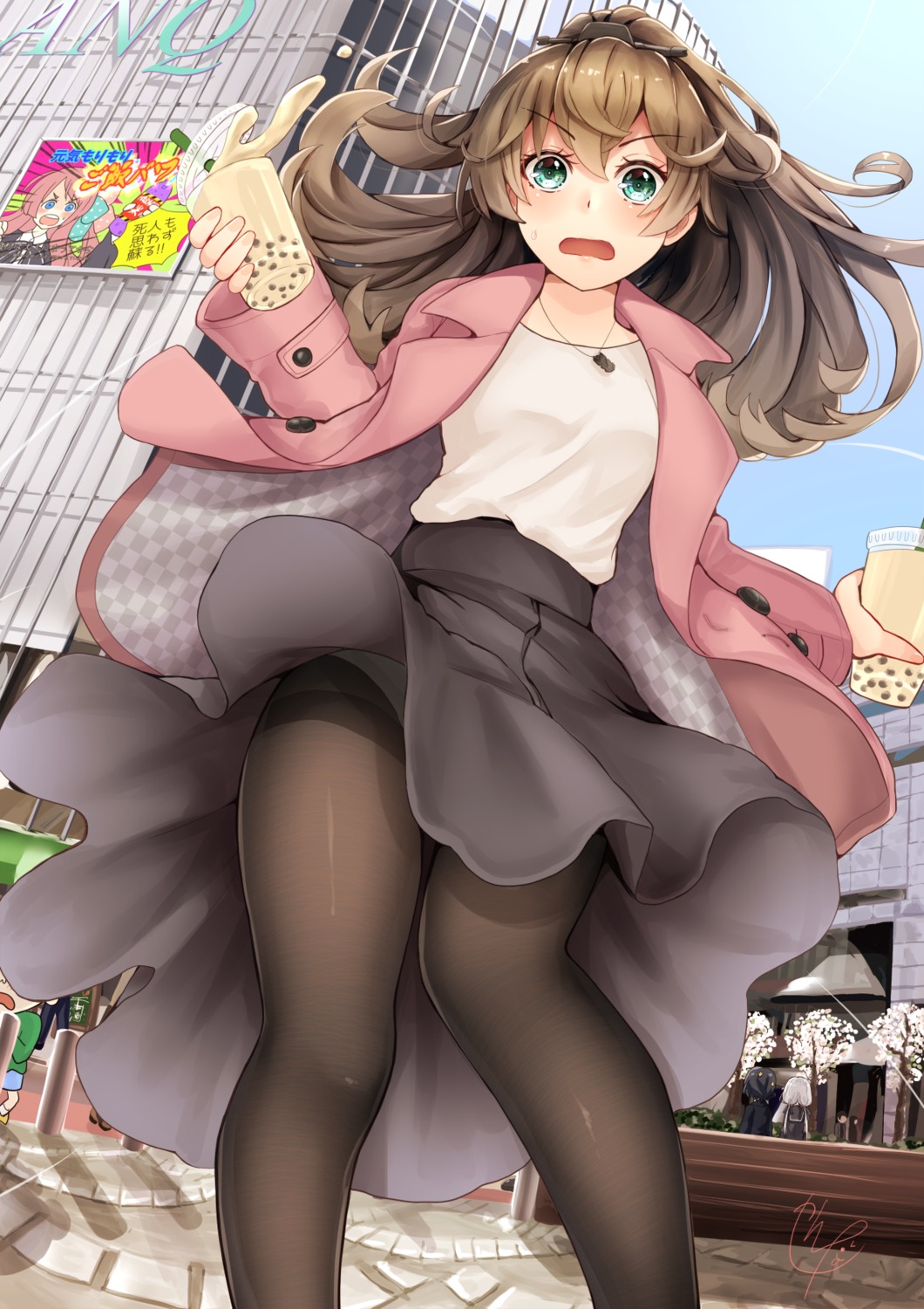 crossover, kantai_collection, konno_junko, kumano_(kancolle), minamoto_sakura, mizuno_ai, narushima_kanna, pantsu