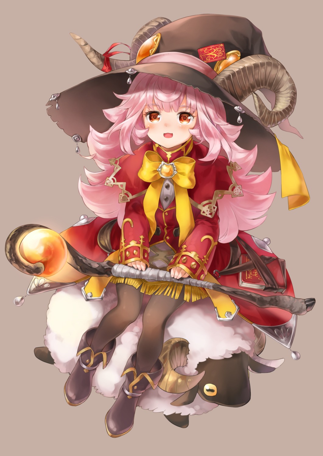 horns, netamaru, pantyhose, weapon, witch
