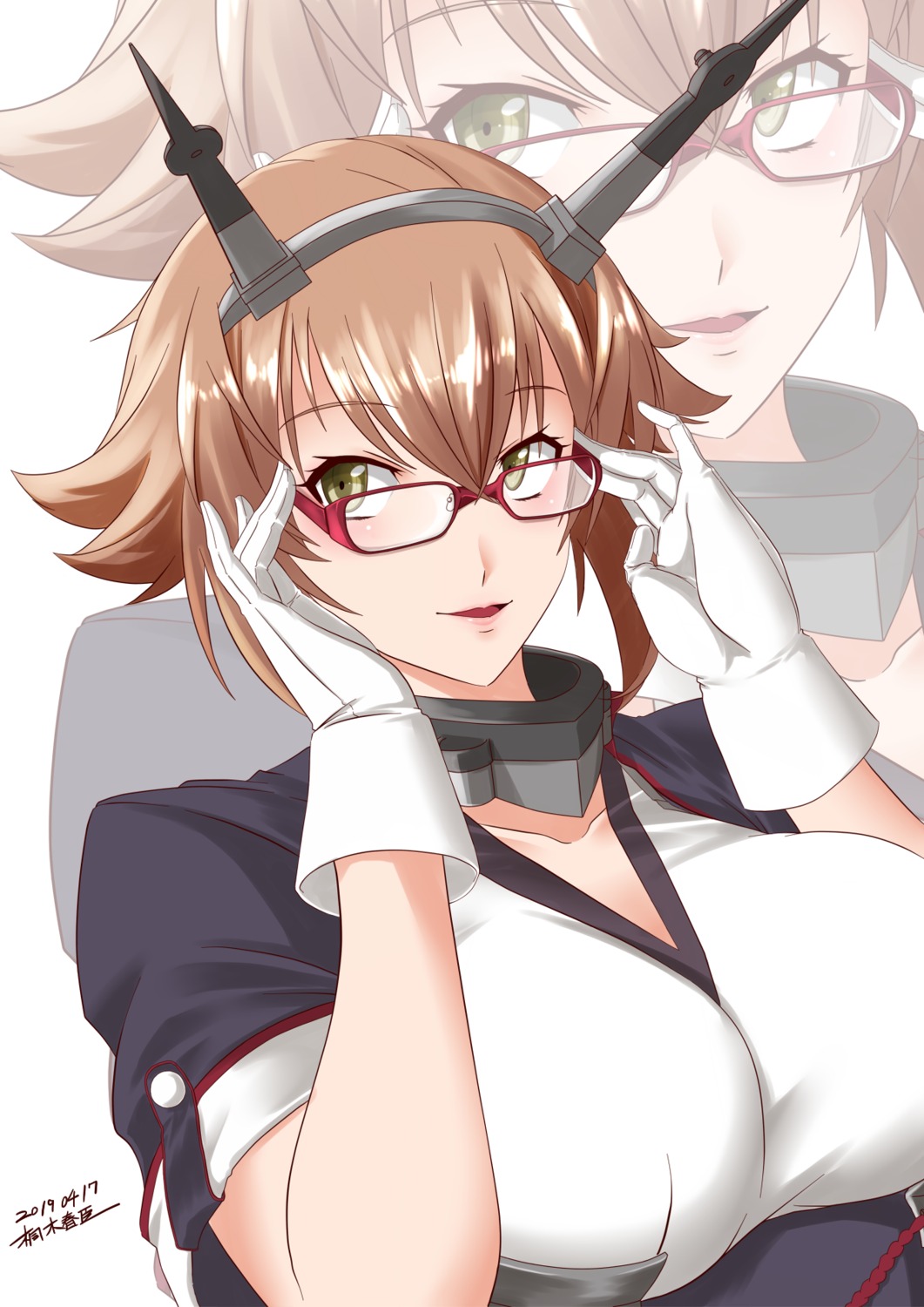 kantai_collection, kiriki_haruomi, megane, mutsu_(kancolle)