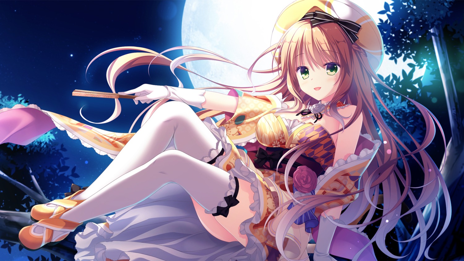 animal_ears, cleavage, japanese_clothes, neko-nin_exheart, neko-nin_exheart_3, nekomimi, saiga_himari, tail, takano_yuki, thighhighs, whirlpool