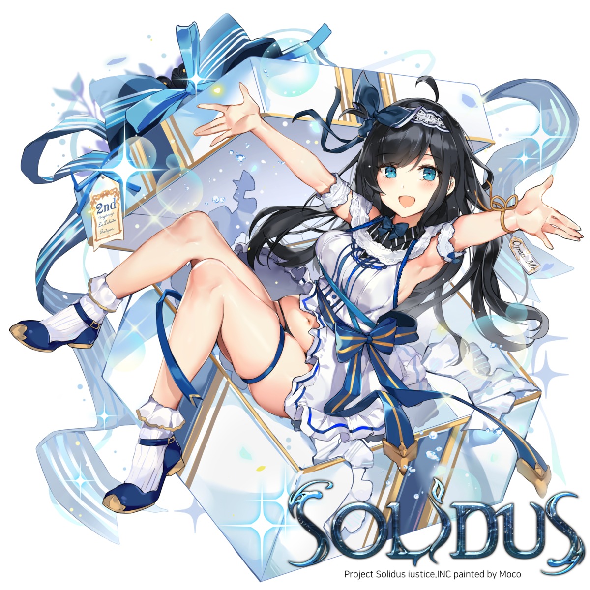 artist_revision, dress, garter, heels, mo:oku, pantsu, skirt_lift, solidus