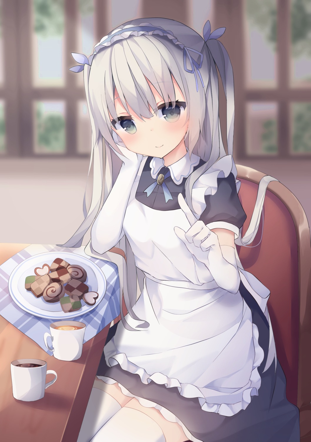 maid, thighhighs, tsuruse