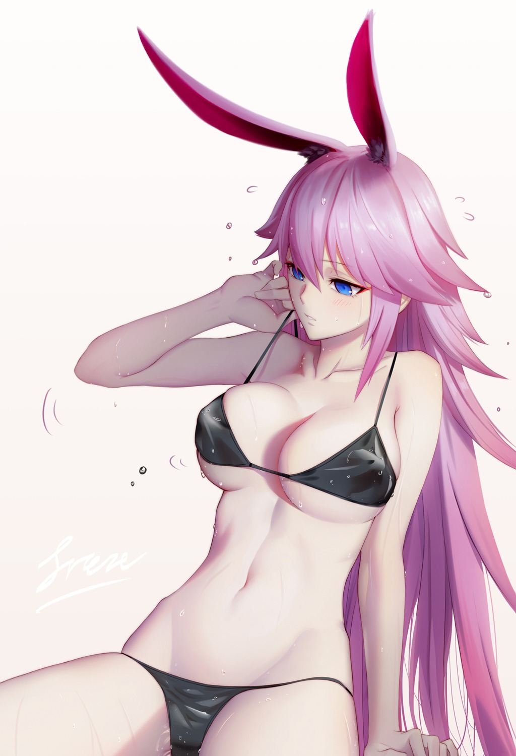 animal_ears, benghuai_xueyuan, bikini, bunny_ears, freze, swimsuits, yae_sakura_(benghuai_xueyuan)