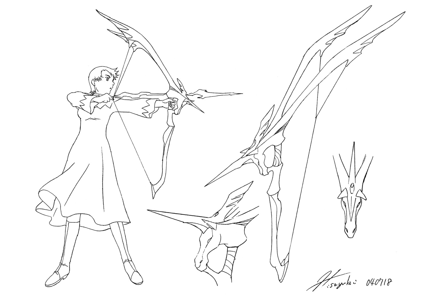 character_design, heels, hisayuki_hirokazu, mai_hime, nun, sanada_yukariko, weapon