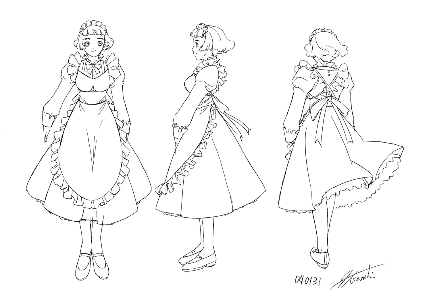 character_design, heels, himeno_fumi, hisayuki_hirokazu, mai_hime, maid