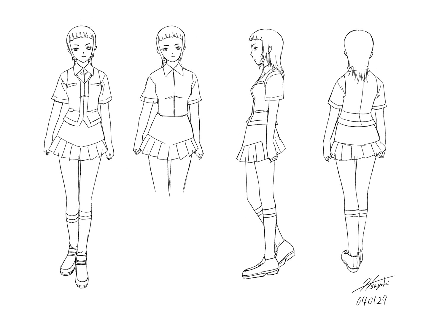 character_design, hisayuki_hirokazu, mai_hime, miyu_greer, seifuku