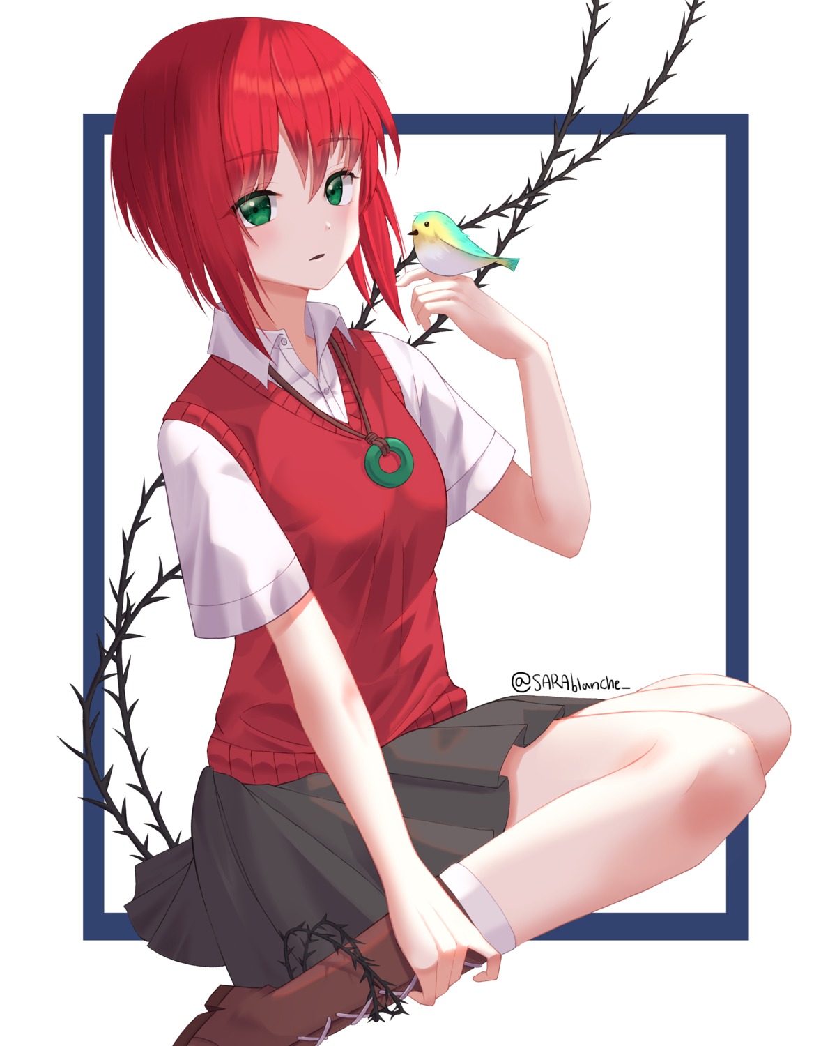 hatori_chise, mahoutsukai_no_yome, sarablanche, seifuku, sweater