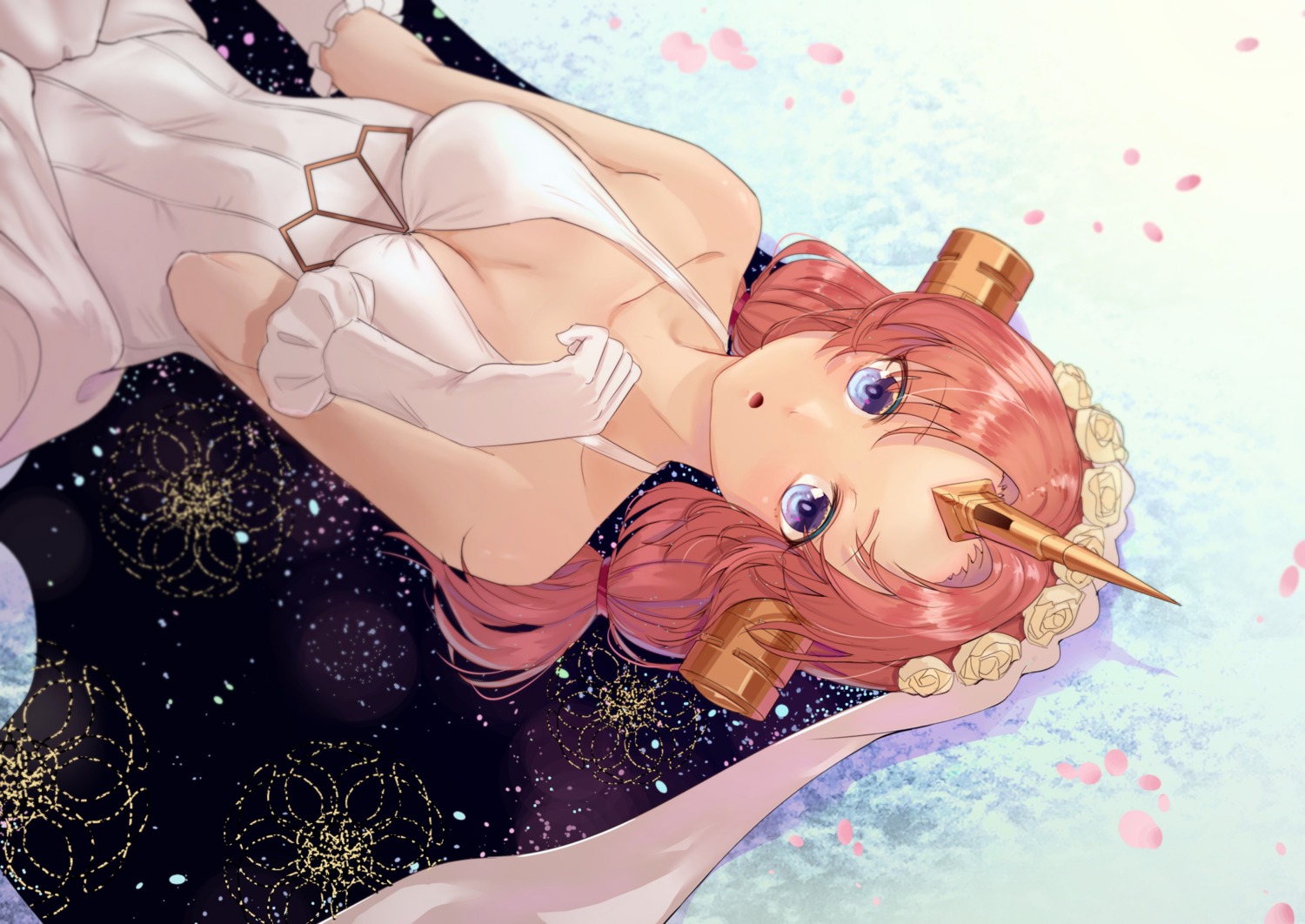 breast_hold, cleavage, dress, fate/apocrypha, fate/grand_order, fate/stay_night, frankenstein's_monster_(fate), horns