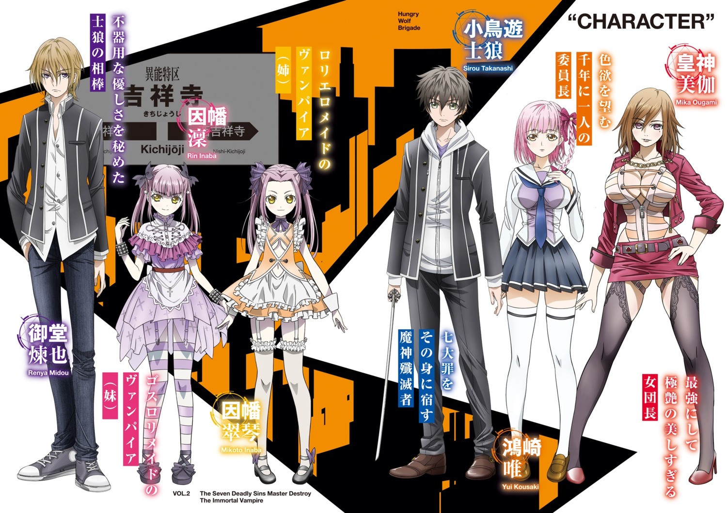 dress, gohands, heels, inaba_mikoto, inaba_rin, kousaki_yui, lolita_fashion, midou_renya, ougami_mika, see_through, seifuku, stockings, sword, takanashi_shirou, thighhighs, yarisugita_majin_senmetsusha_no_new_game