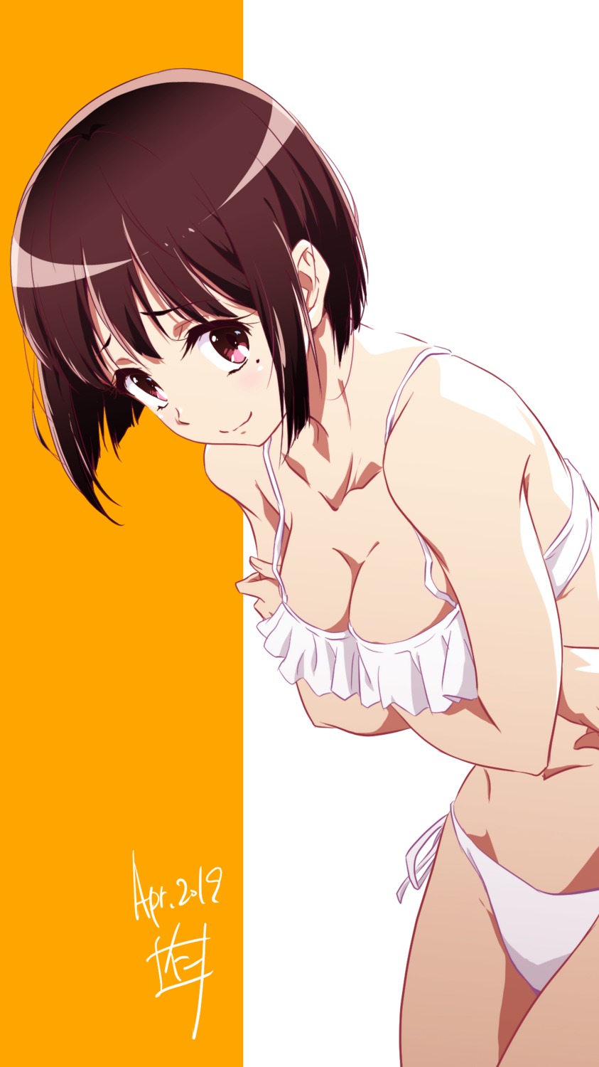 bikini, breast_hold, cleavage, hibike!_euphonium, nakaseko_kaori, nii_manabu, swimsuits