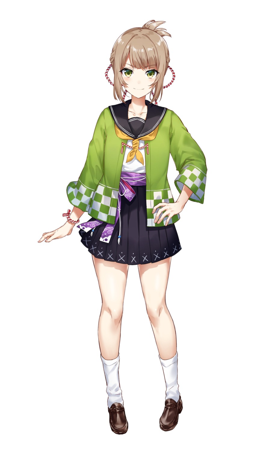 arisaka_ako, heels, iizaka_mahiro, onsen_musume, seifuku