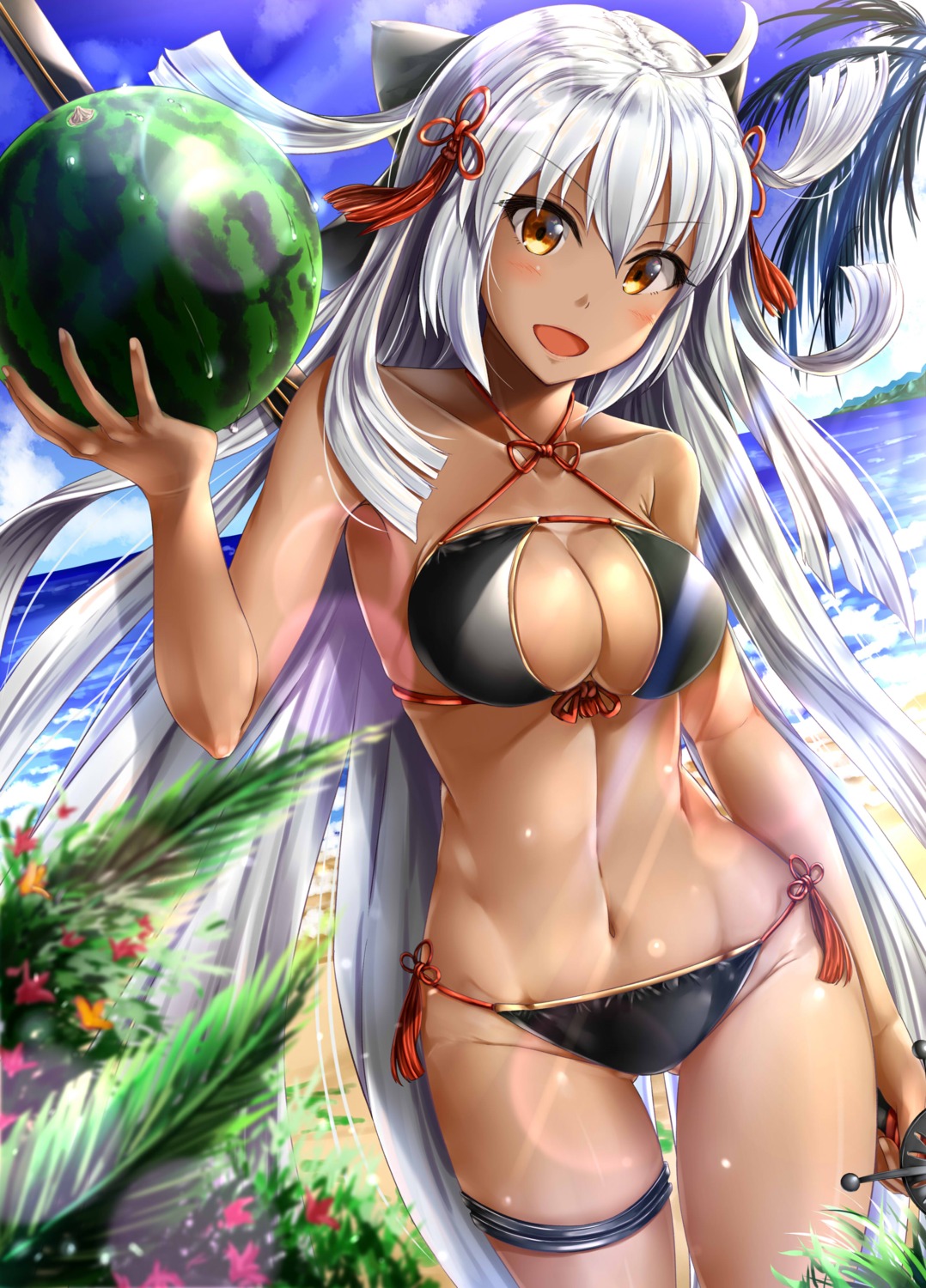 ayakase_hotaru, bikini, fate/grand_order, garter, okita_souji_(alter)_(fate), swimsuits, sword