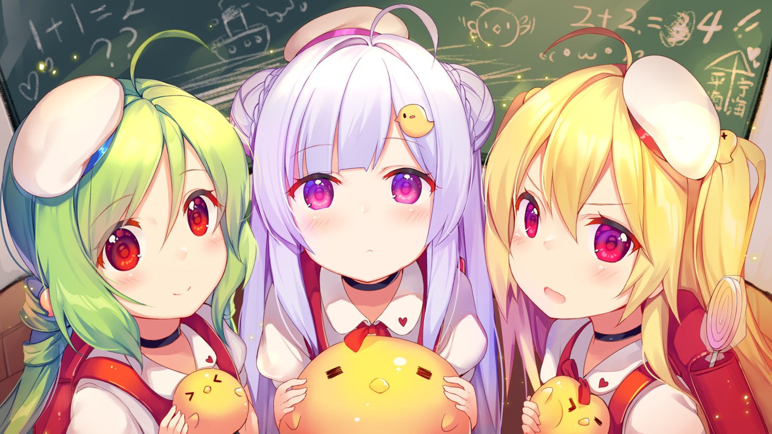 azur_lane, comet_(azur_lane), crescent_(azur_lane), cygnet_(azur_lane), hecha, manjuu_(azur_lane), seifuku