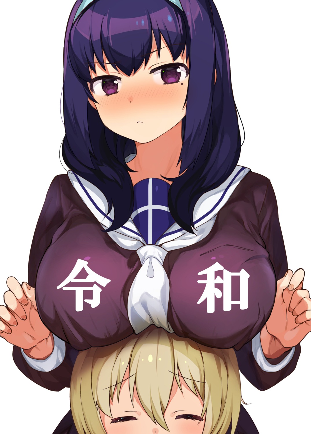 harumi_hana, ichihara_chiaki, konbu_wakame, seifuku, sekai_de_ichiban_oppai_ga_suki!