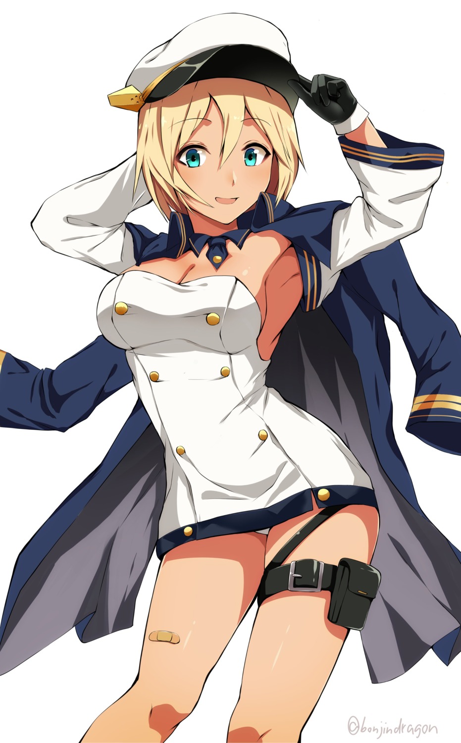 azur_lane, bandaid, bondo_(borndragon), california_(azur_lane), cleavage, pantsu, uniform