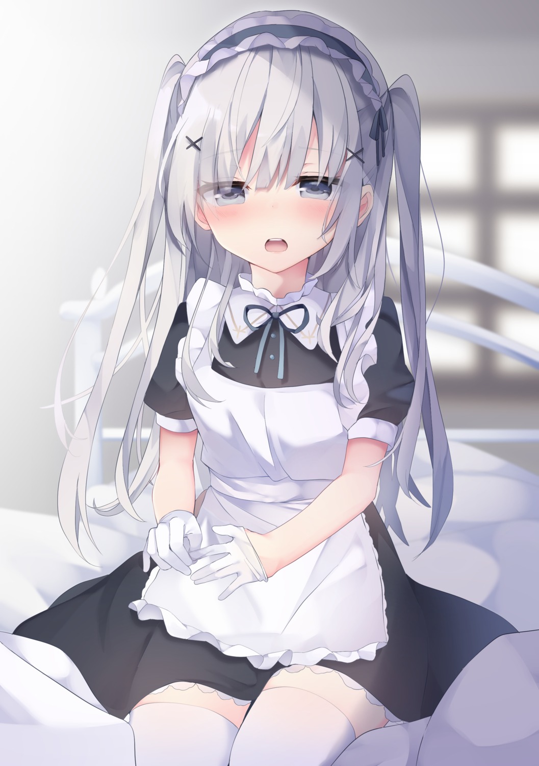 maid, thighhighs, tsuruse