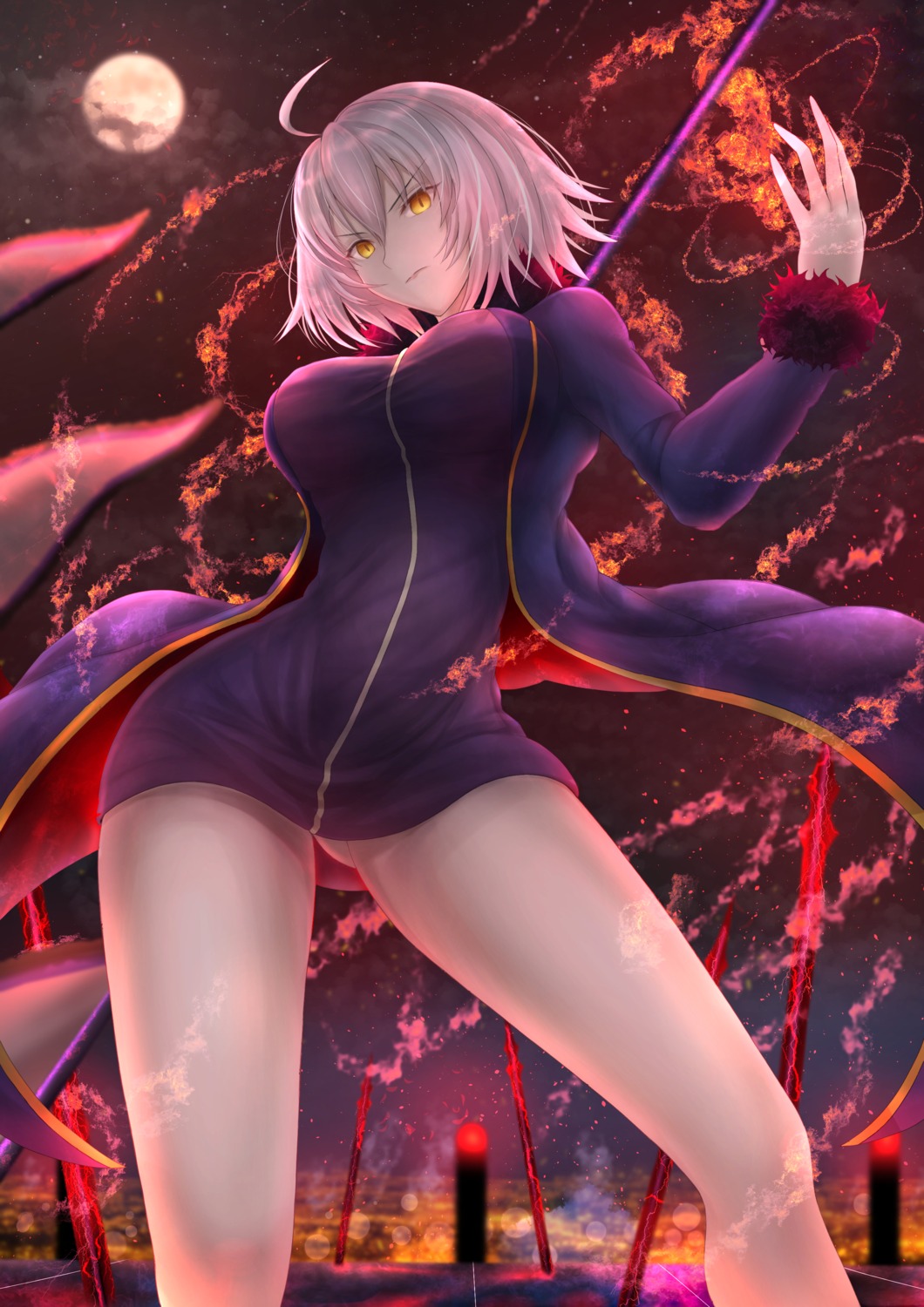 fate/grand_order, jeanne_d'arc, jeanne_d'arc_alter_(fate), penguintake, weapon