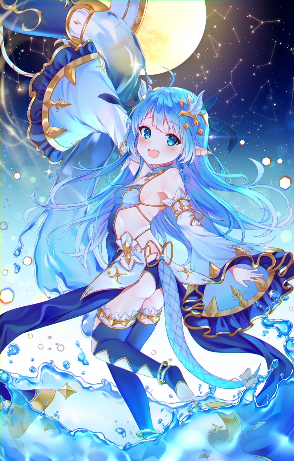 ass, king's_raid, lilia_(king's_raid), pointy_ears, reel_(riru), tail, thighhighs