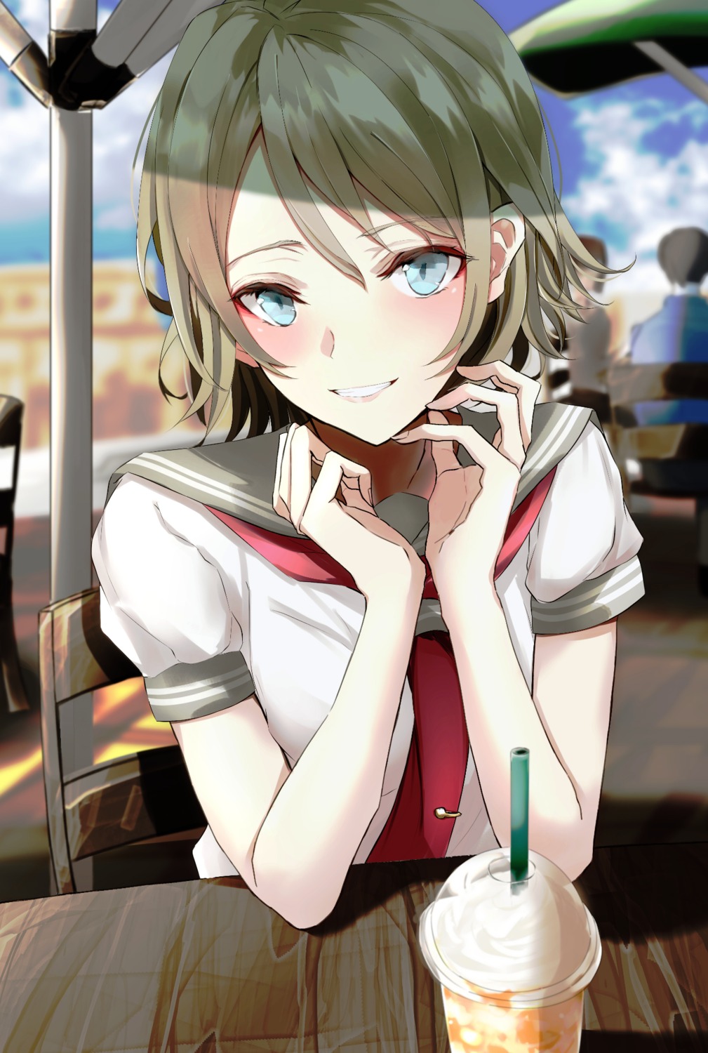 ka1se1, love_live!_(series), love_live!_sunshine!!, seifuku, watanabe_you