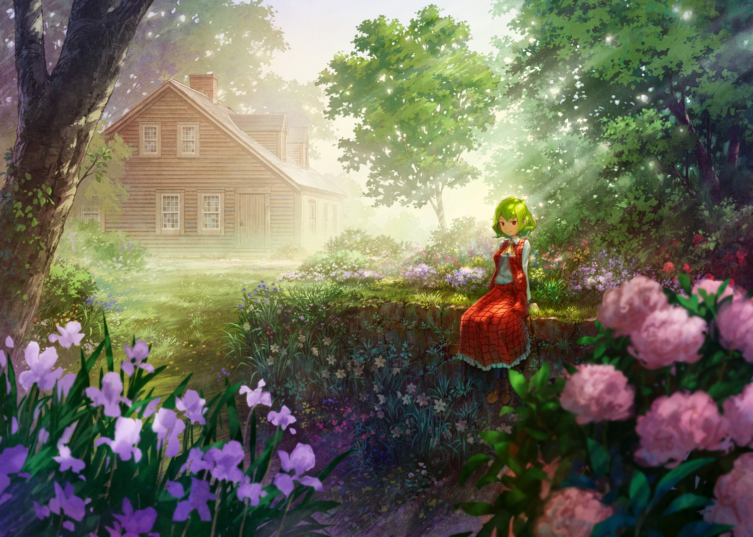 kazami_yuuka, landscape, miso_pan, touhou